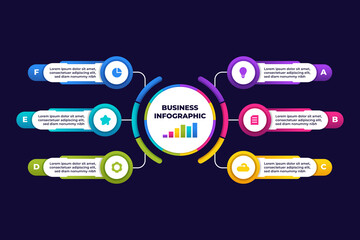 Circular Business Infographic Design Template