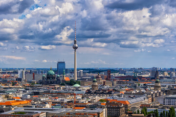 Fototapeta na wymiar Berlin City Center Cityscape In Germany