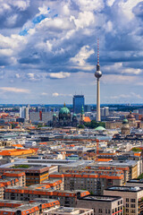 Aerial View Cityscape Of Berlin, Germany