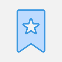 Bookmark icon in blue style about social media, use for website mobile app presentation