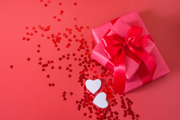 Glazed heart shaped cookies for Valentine's day - delicious homemade natural organic pastry, baking with love for Valentine's day, love concept