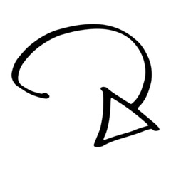 Doodle infographic arrow symbol black line vector.