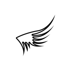 Wing illustration logo vector design