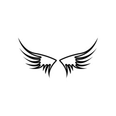 Obraz na płótnie Canvas Wing illustration logo vector design