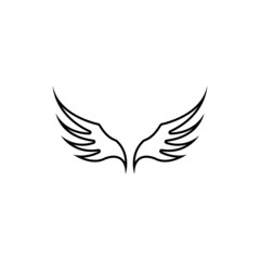 Wing illustration logo vector design