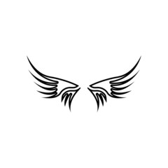 Wing illustration logo vector design