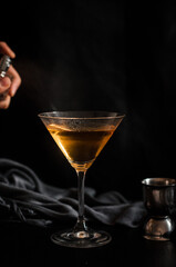 bartender making a cocktail