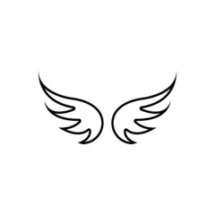 Wing illustration logo vector design
