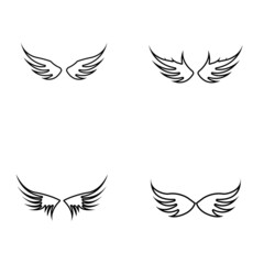 Wing illustration logo vector design
