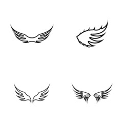 Wing illustration logo vector design