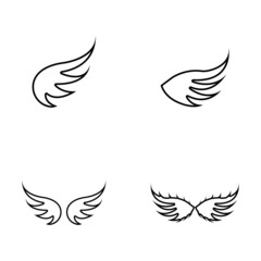 Wing illustration logo vector design