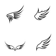 Wing illustration logo vector design
