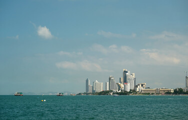 Fototapeta premium modern cityscape at sea