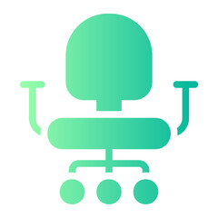 desk chair gradient icon