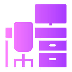 desk gradient icon