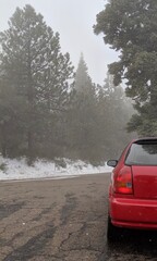 Obraz na płótnie Canvas car in snow
