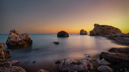 Fototapeta na wymiar Aphrodite's Beach in southern Cyprus