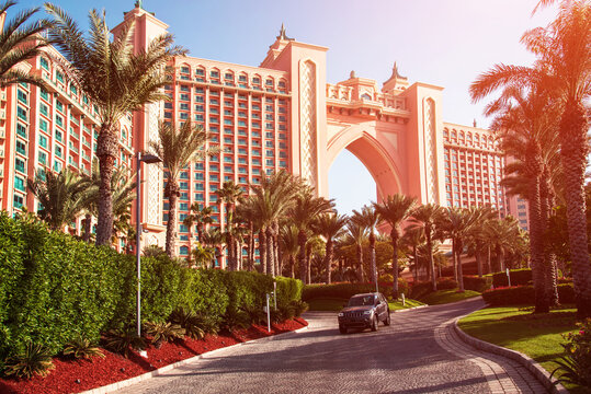Dubai, United Arab Emirates – February 6, 2021: The famous hotel Atlantis The Palm.