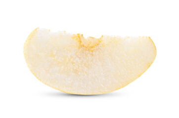 Chinese pear or Asian pear with sliced isolated on white