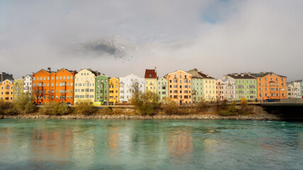 Fototapeta premium Colorful houses in Innsbruck, Austria