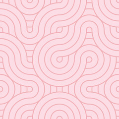 Seamless pattern with circle elements. Geometric grid with abstract  round shapes. 