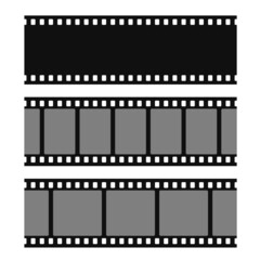 Film Strips Set on White Background. Vector