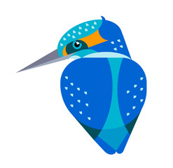 Geometric bird common kingfisher