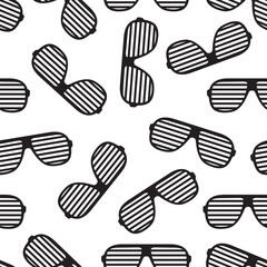 Black and white shutter sunglasses