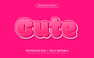 Cute Editable Vector Text Effect