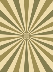 Sunlight retro narrow vertical background. Brown and beige color burst background.