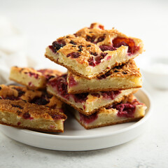 Homemade vanilla cake with berries