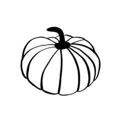 Pumpkin. A simple schematic image of a pumpkin. Illustrations for postcards, banners, covers, albums, mobile screensavers, scrapbooking, advertising, blogs.