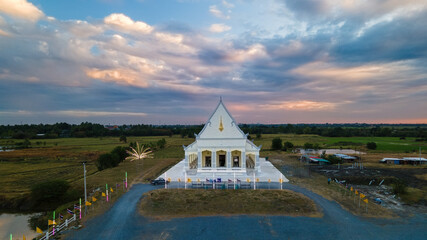 Lopburi, Thailand, December 29, 2021 Wat Pa Thep Neramit, 2nd Office of Dharma Practice (Dhammayut) in Lopburi Province