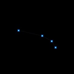 aries constellation with lines isolated on black background illustration concept