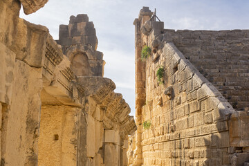 ruins of antique amphitheater in Myra (now Demre, Turkey)