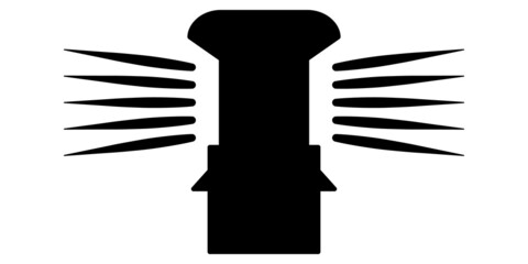 Lantern for camping, country house. Portable lamp for lighting. Vector icon, silhouette, isolated