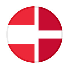 round icon with austria and denmark flags. vector illustration isolated on white background