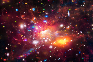 Marvelous galaxy in a deep space. The elements of this image furnished by NASA.