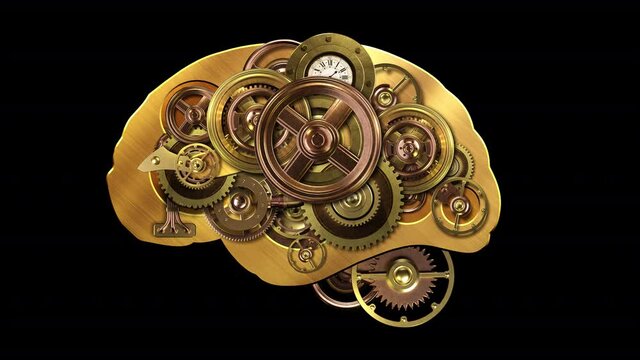 Fantastic mechanism in the form of a human brain