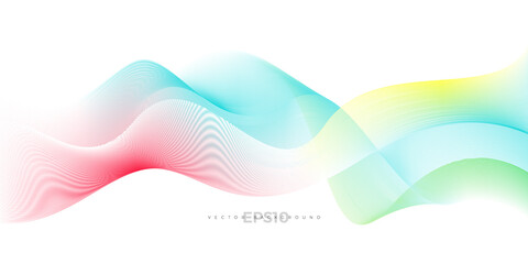 Abstract wavy background for brochure, cover and flyer.  Colorful dynamic line wave graphic vector illustration for multipurpose usage like technology, science.