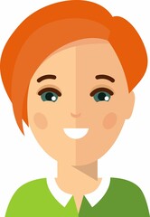 Avatar of business women in colorful flat style.