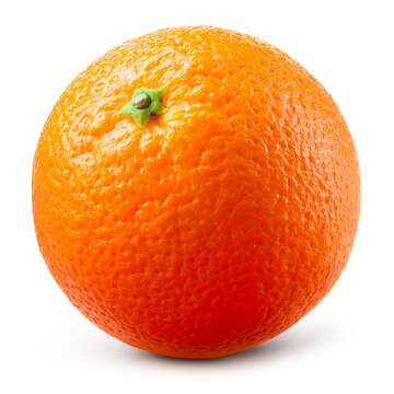 Orange fruit isolated. Orange citrus on white background. With clipping path. Full depth of field.