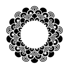 Abstract decorative scales circle pattern.