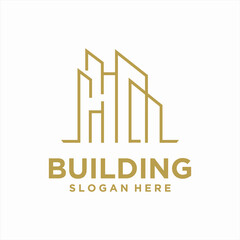 Home and building construction logo template vector, modern architect, monoline style contractor business logo
