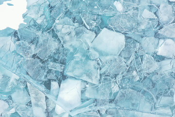 texture ice top view cracks transparent abstract background winter