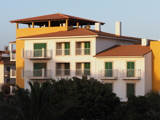 Fototapeta na wymiar Vacational mansion on Sal island in Cape Verde