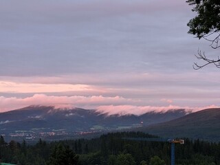 sunset in the mountains