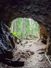 the cave in the mountains