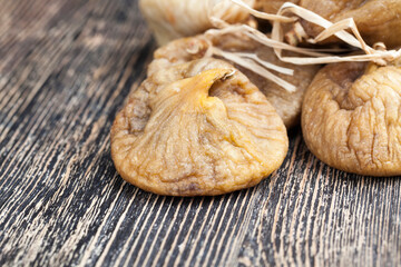 dried ripe and sweet yellow figs