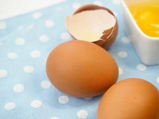 신선한 갈색계란, 음식, 요리재료 